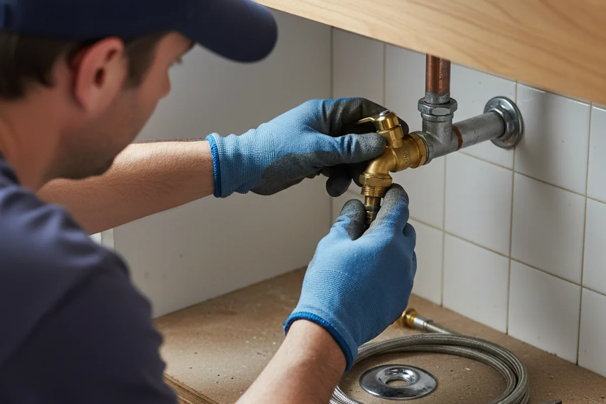 Shutoff valve and fitting work during Faucet and Fixture Repair in Altavista